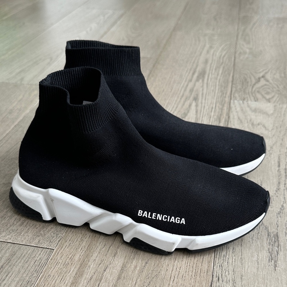 Balenciaga Black Knit Sneakers